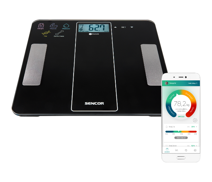 Sencor SBS 8000BK 180Kg Bluetooth Digital Weighing Scale - Black - Zoom Image 2