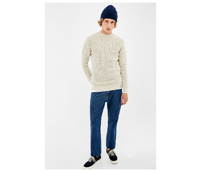 Springfield 003668441 XL Basic Winter Knitwear for Men - Light Grey - Zoom Image 3