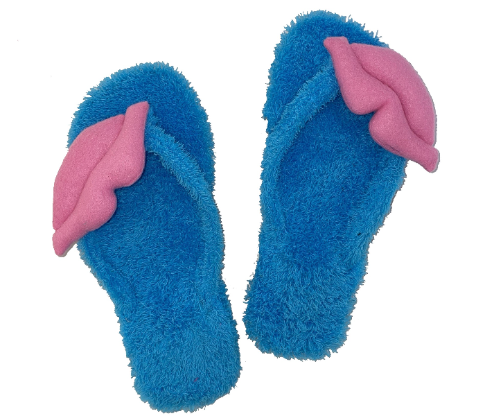 Casual LFV101 US 07 Daily Wear Soft Flat Home Slippers for Women - Light Blue - Zoom Image