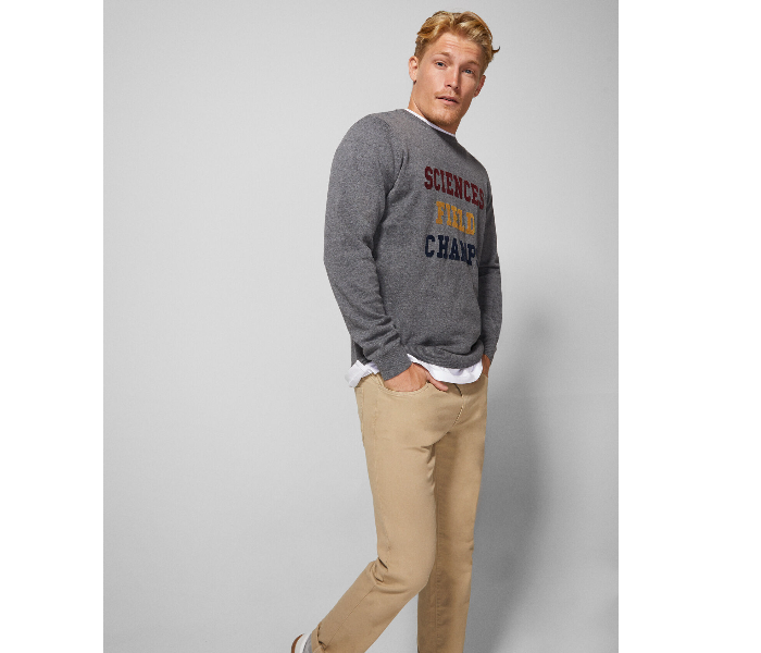 Springfield 006490444 Small Knitwear for Men - Dark Grey - Zoom Image