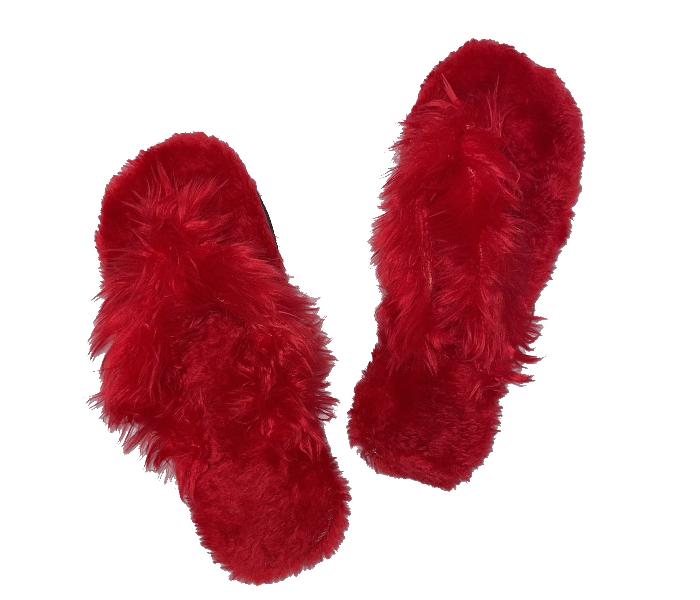 Casual LFV56 US 09 Daily Wear Soft Flat Home Slippers for Women - Red - Zoom Image