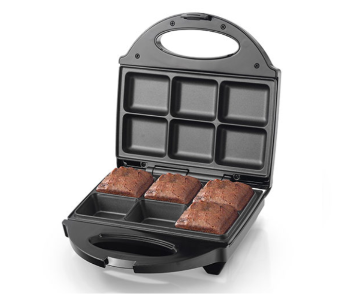 Saachi BM1558 700W 6 Piece Brownie Maker - Black and Silver - Zoom Image 1