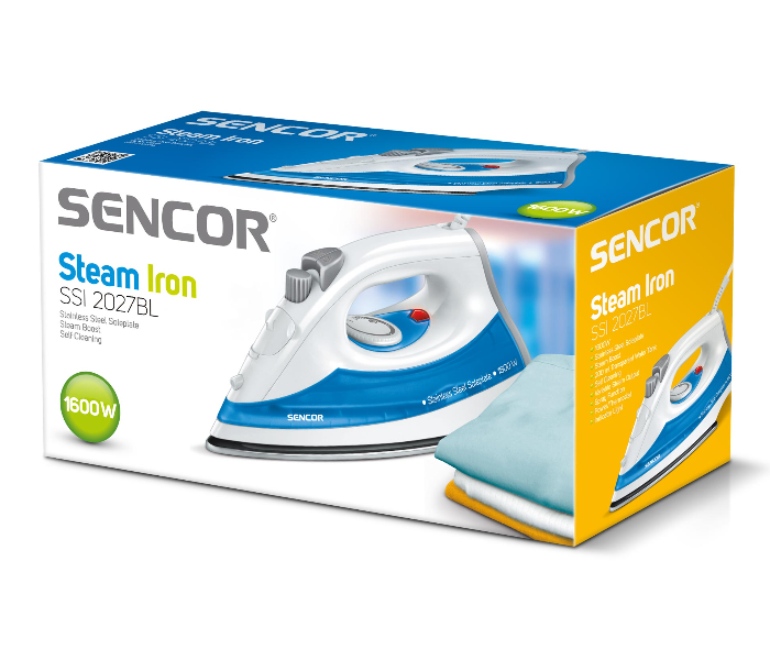 Sencor SSI 2027BL 1600W Stainless Steel Steam Iron - White and Blue - Zoom Image 2