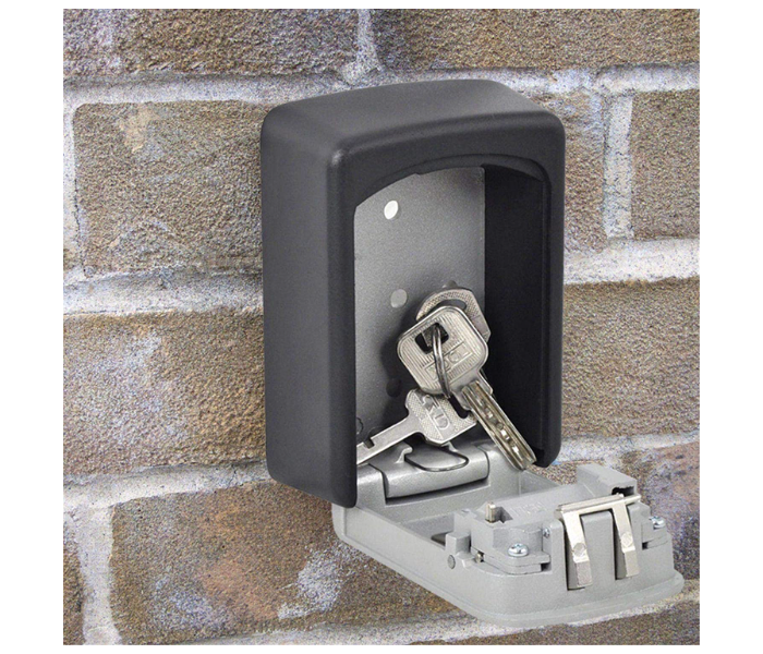 FN-Wall Mounted Safe Key Storage Lock Box -  Black and Grey - Zoom Image 1