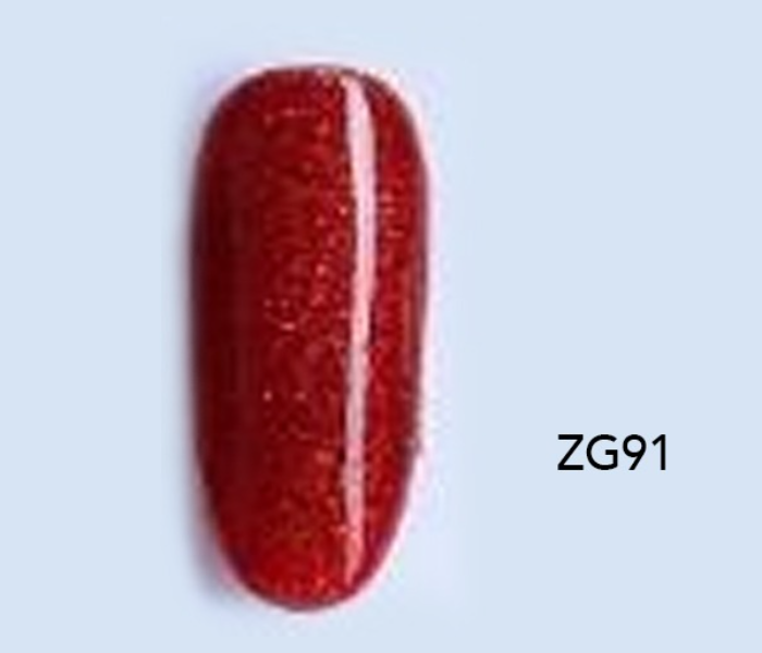 D Ellse ZG91 15ml Professional Glitter Gel Nail Polish - Red - Zoom Image 6