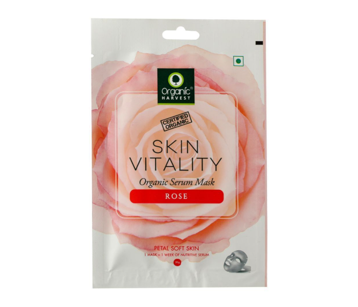 Organic Harvest 20 gm Rose Aroma Skin Vitality Serum Mask - Zoom Image 2