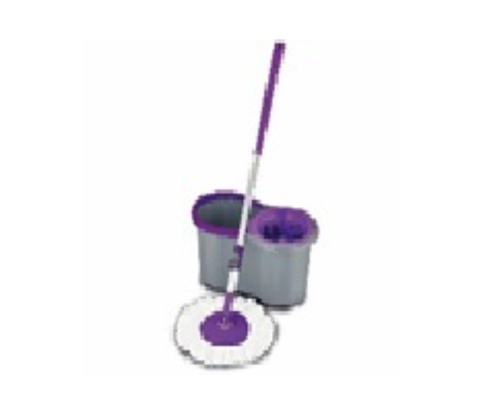 Homeway BM551 Britemax Easy Clean 360 Spin Mop Basket - Grey and Violet - Zoom Image