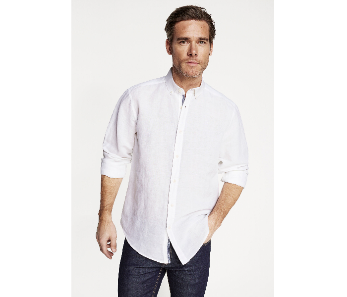 Springfield 099321299 XXL Linen Shirt for Men - White - Zoom Image 1