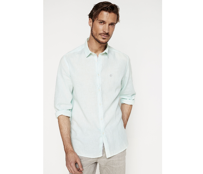 Springfield 099320423 XXL Linen Shirt for Men - Green - Zoom Image 4