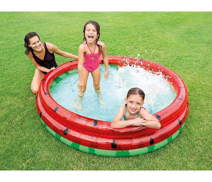 Intex 58448 Watermelon Pool 66 Inch Round Kids Swimming Wading Pool - Zoom Image 1