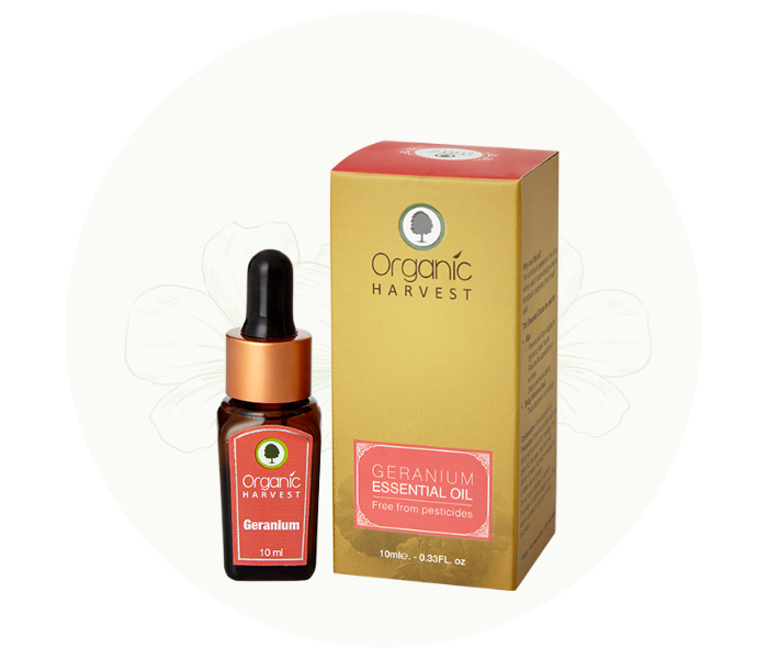 Organic Harvest 10ml Geranium Indian Essential Oil - Zoom Image 1