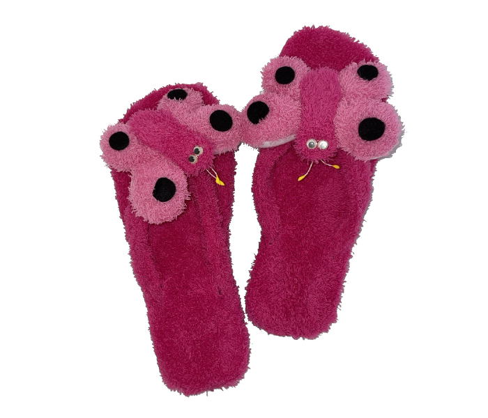 Casual LFV57 US 06 Daily Wear Soft Flat Home Slippers for Women - Dark Pink - Zoom Image