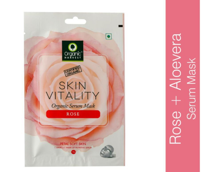 Organic Harvest 20 gm Rose Aroma Skin Vitality Serum Mask - Zoom Image 1