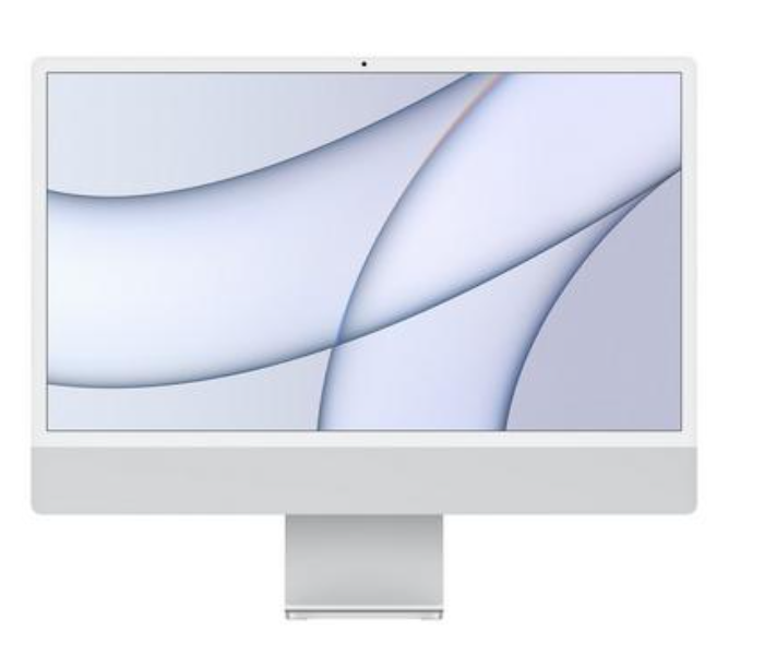 Apple iMac MGPC3 24 inch AIO 2021 Apple M1 Chip 8GB RAM 256GB macOS - Silver - Zoom Image 1