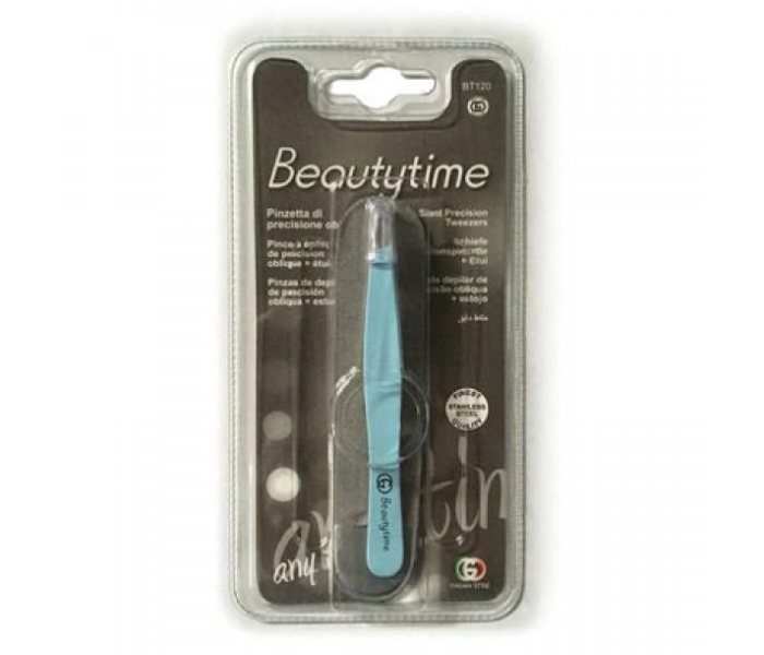 Beautytime BT120 Slant Precision Tweezers - Blue - Zoom Image