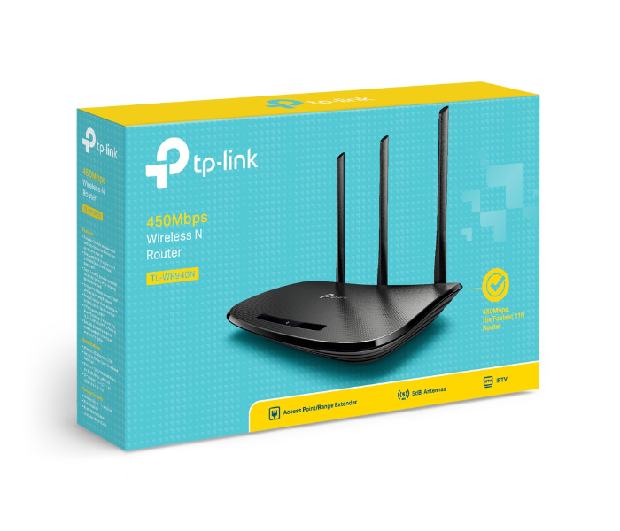 TP-LINK TL-WR940N 450 Mbps Wireless Router - Black - Zoom Image 4