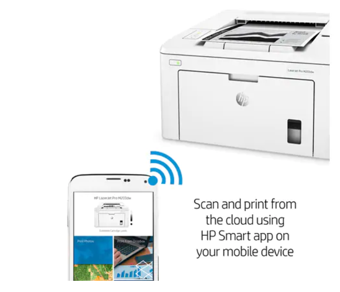 HP G3Q47A M203dw LaserJet Pro Printer - White - Zoom Image 5