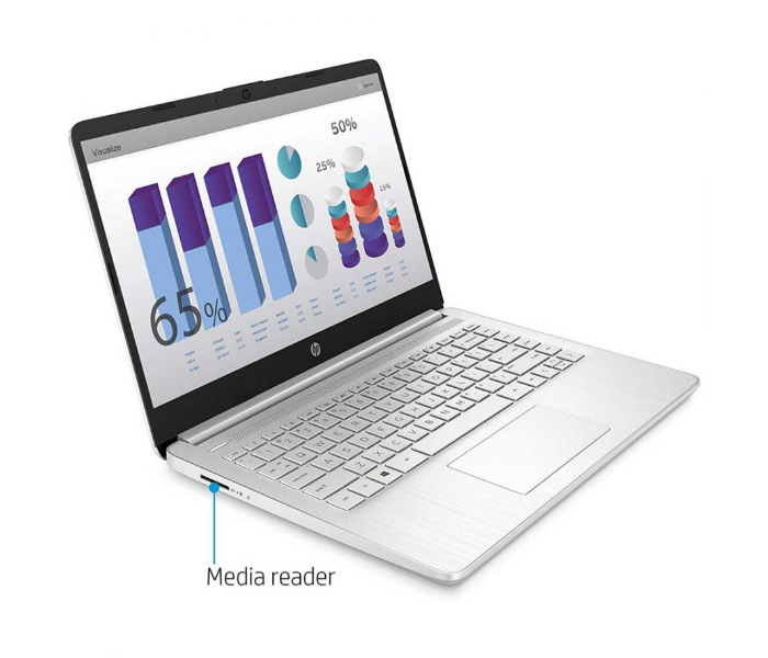 HP 14-DQ2055WM 14 Inch Intel Core i3 1115G4 4 GB RAM 256 GB SSD Windows 10 - Silver - Zoom Image 2