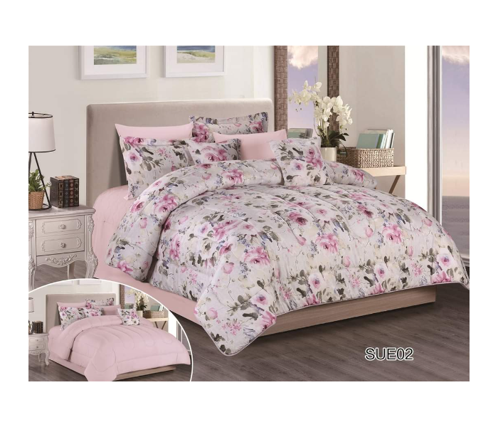 Stargold SG-CJL2003 Comforter Set Of 8 Pieces - Pink - Zoom Image