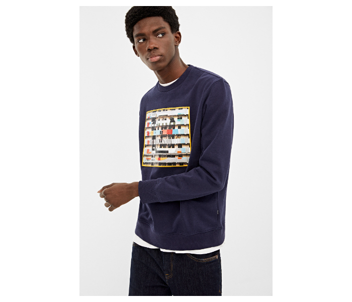 Springfield 009622912 Medium Sweatshirt for Men - Medium Blue - Zoom Image 2