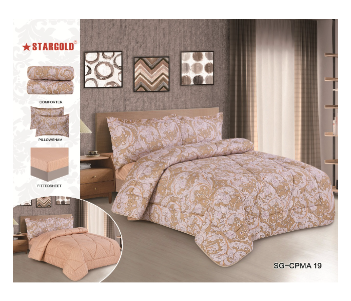 Stargold SG-CJL2005 Comforter Set Of 4 Pieces - White and Cream - Zoom Image