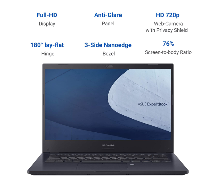 Asus P2451FB-EK0589 14 Inch FHD Intel Core i5-10210U Processor 8GB RAM 1TB HDD 2GB NVIDIA GeForce MX110 DOS - Black - Zoom Image 2