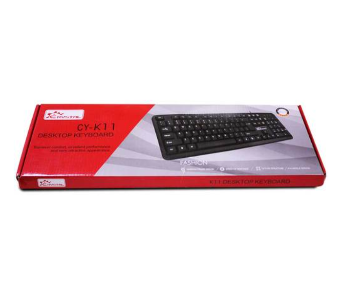 Crystal CY-K11 Desktop Keyboard - Black - Zoom Image 1