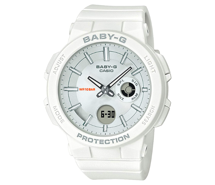 Casio Baby-G BGA-255-7ADR  White Dial Analog-Digital  Watch For Women - White - Zoom Image