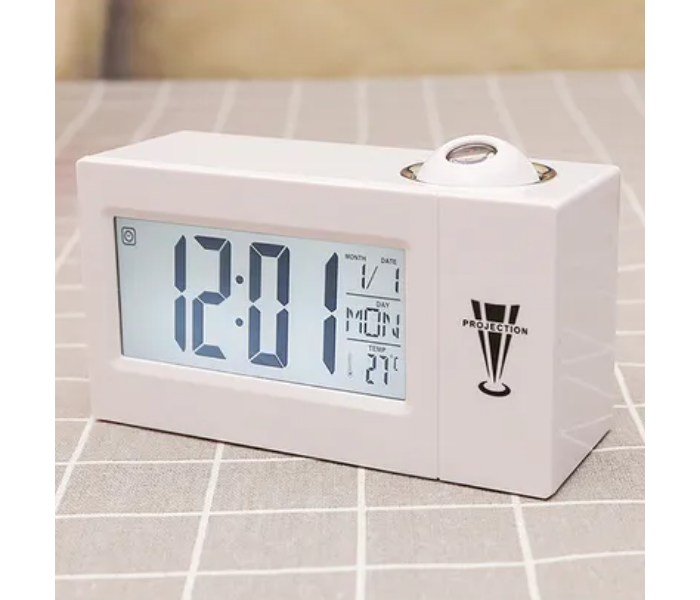 Generic Voice Control Alarm Clock With Projection - Off White - Zoom Image 2