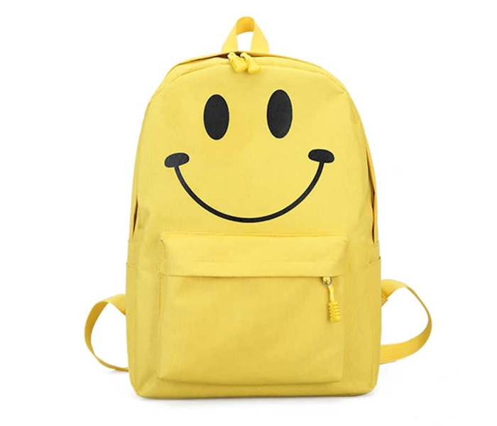 VW Trendz bag171227351 Large Emoji Printed Front Pocket Backpack - Yellow - Zoom Image