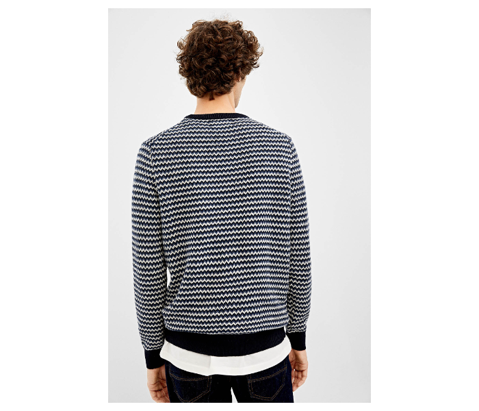 Springfield 003671411 Large Basic Winter Knitwear for Men - Dark Blue - Zoom Image 2