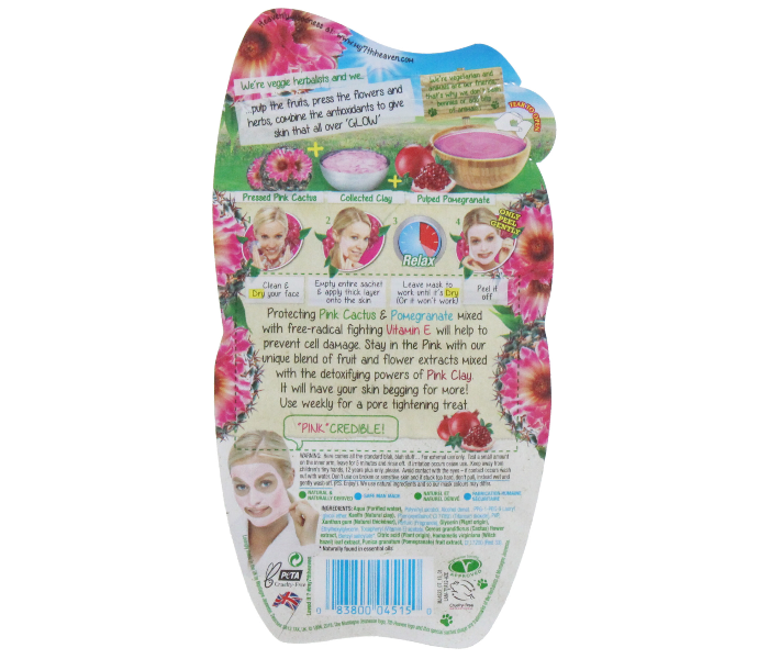 7th Heaven Pink Cactus and Clay Peel Off Face Mask - Zoom Image 2