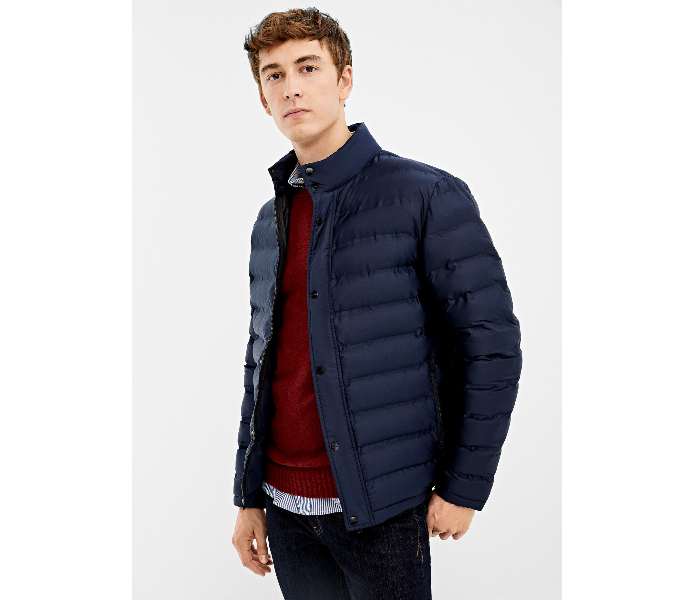 Springfield 095631711 Large Nylon Sports Jacket for Men - Dark Blue - Zoom Image 2