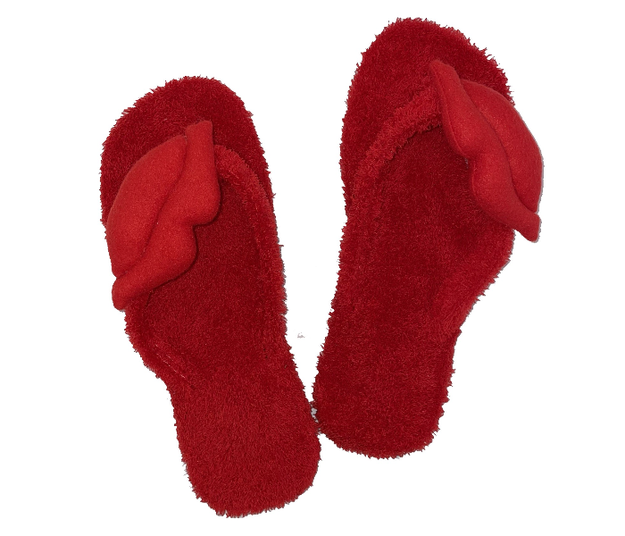 Casual LFV101 US 10 Daily Wear Soft Flat Home Slippers for Women - Red - Zoom Image