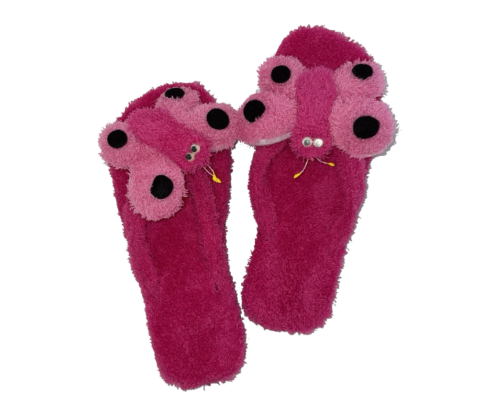 Casual LFV57 US 08 Daily Wear Soft Flat Home Slippers for Women - Dark Pink - Zoom Image