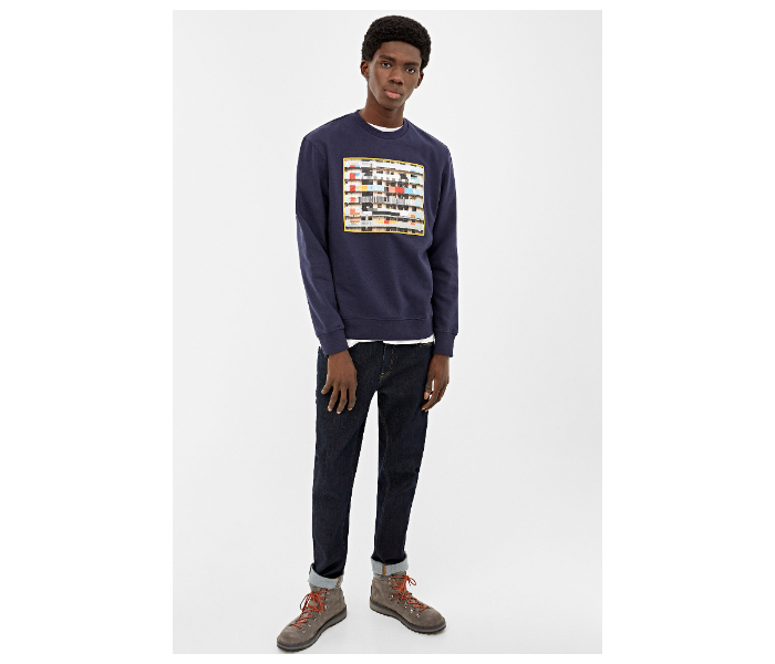 Springfield 009622912 Medium Sweatshirt for Men - Medium Blue - Zoom Image 1