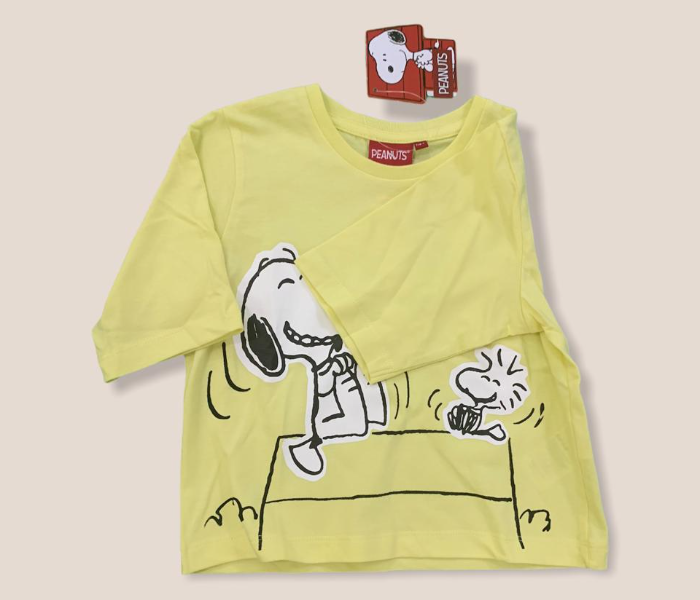 Peanuts Snoopy Tshirt for 7 to 8 Years Old Boys - Yellow  - Zoom Image 1