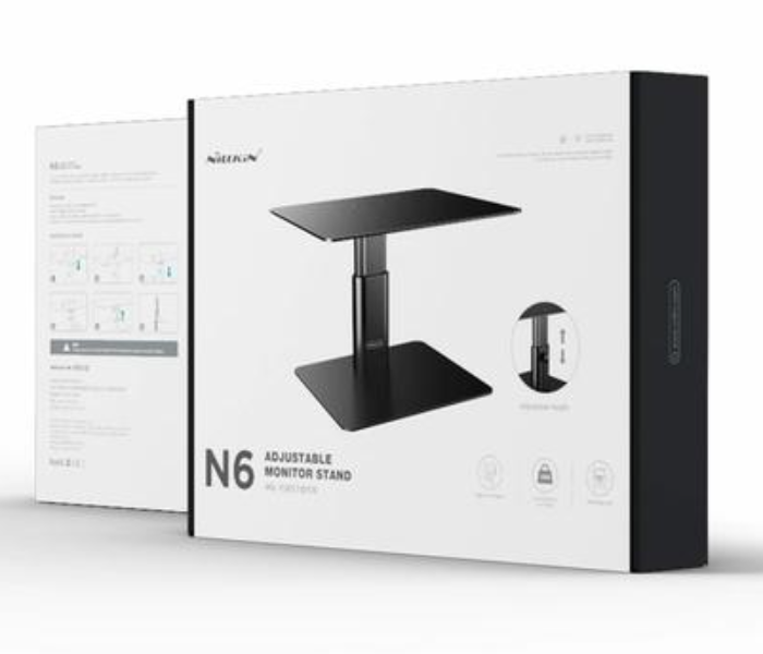 Nillkin N6 HighDesk Adjustable Monitor Stand - Black - Zoom Image 4