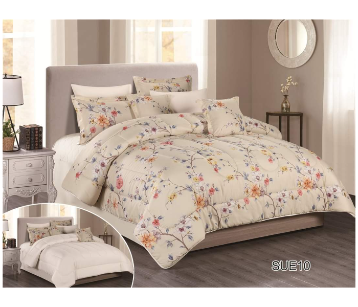 Stargold SG-CJL2003 Comforter Set Of 8 Pieces - White and Cream - Zoom Image