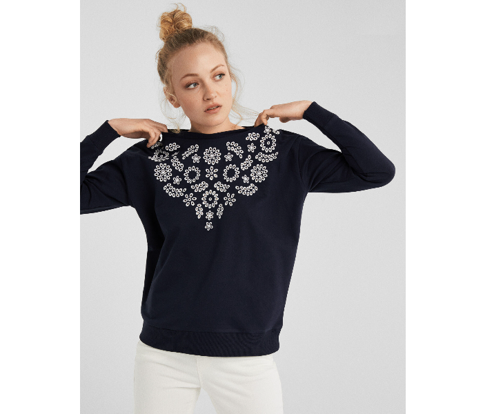 Springfield 108513116 Small Sweat Shirt for Women - Blue - Zoom Image 2