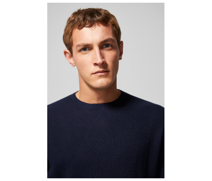 Springfield 003425811 Large Basic Winter Knitwear for Men - Dark Blue - Zoom Image 3