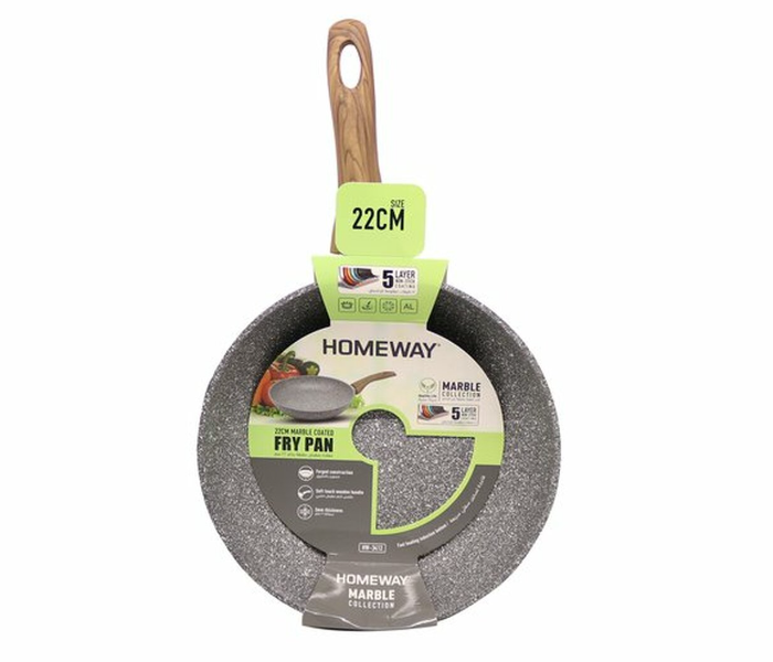 Homeway HW 3415 28cm Forged Marble Frypan - Grey - Zoom Image