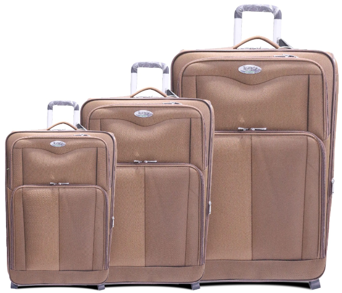 Traveller TR-1023 20-inch Economy 3 Pieces Trolley Bag Set - Brown - Zoom Image