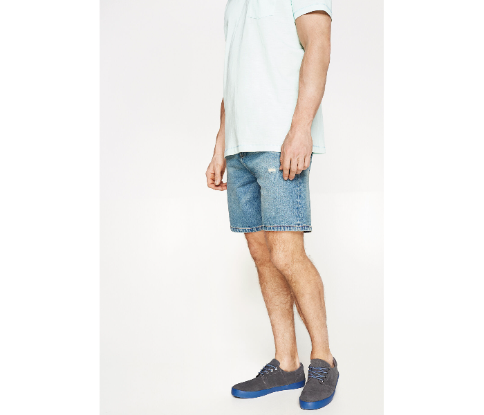 Springfield 001346312 EU32 Denim Bermudas for Men - Medium Blue - Zoom Image 3