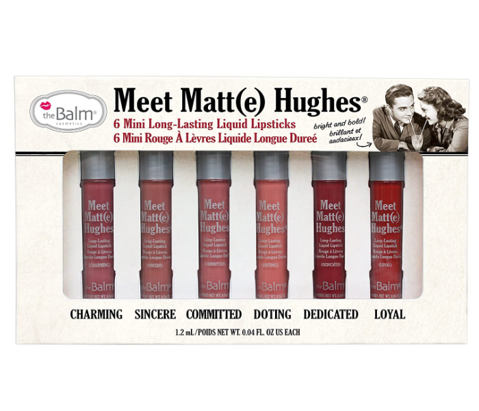 The Balm TBM107COS00382 Set of 6 Meet Matte Hughes Mini Lipstick Kit - Zoom Image 1