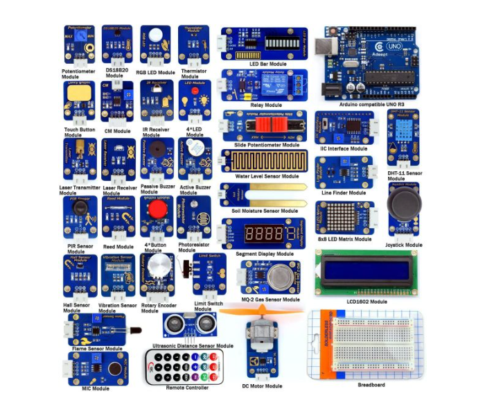 Adeept 42 in 1 Ultimate Sensor Kit for Arduino UNO R3 with PDF Guidebook - Zoom Image 1