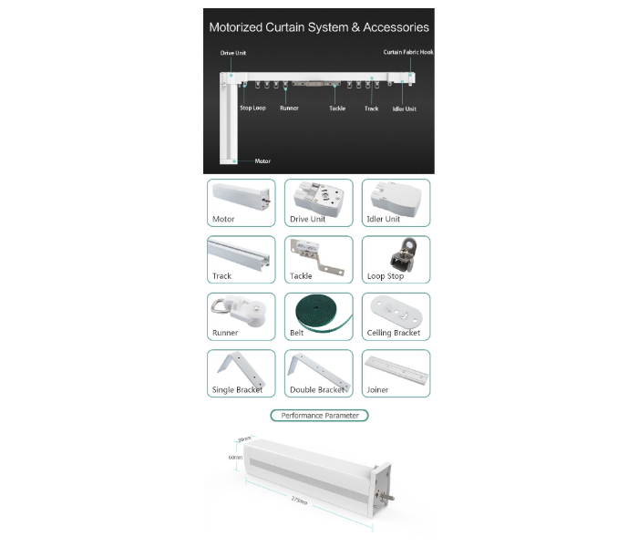 Marrath Smart Wifi Window Curtain Motor and Track System - 2 Meter - Zoom Image 7