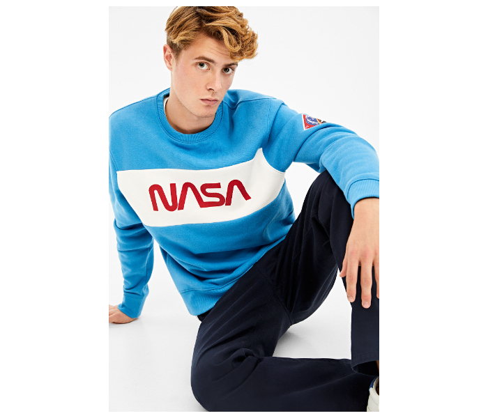 Springfield 009628884 Large Sweatshirt for Men - Blue - Zoom Image 2