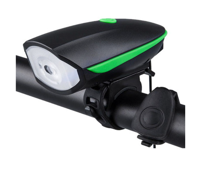 Waterproof Bicycle Light with Horn - Green - Zoom Image