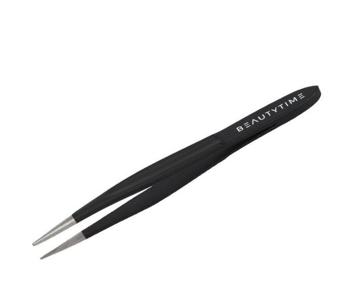 Beautytime BT123 Gunmetal Finish Pointed Tweezers - Zoom Image